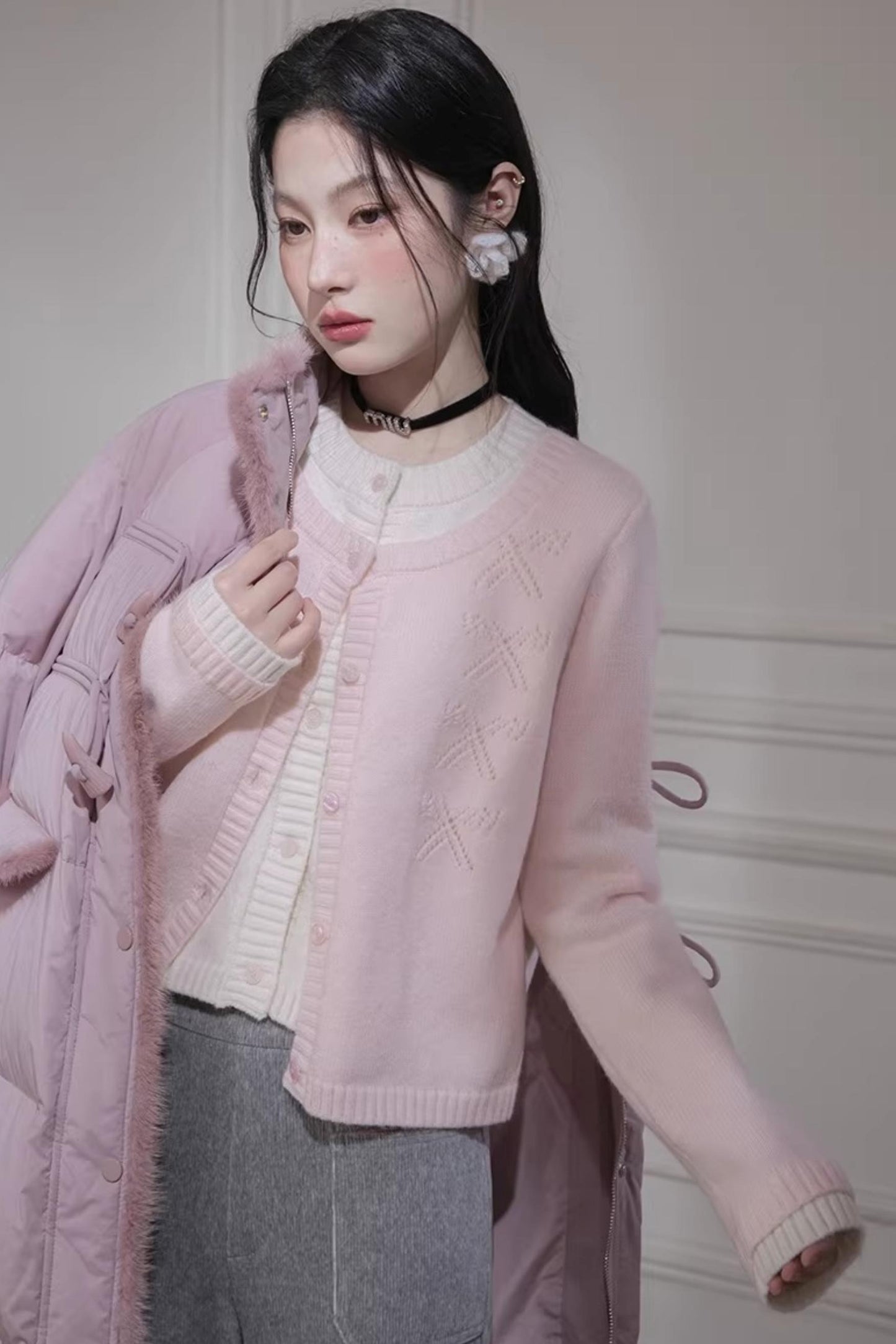 Peach Milkshake Wool Cardigan