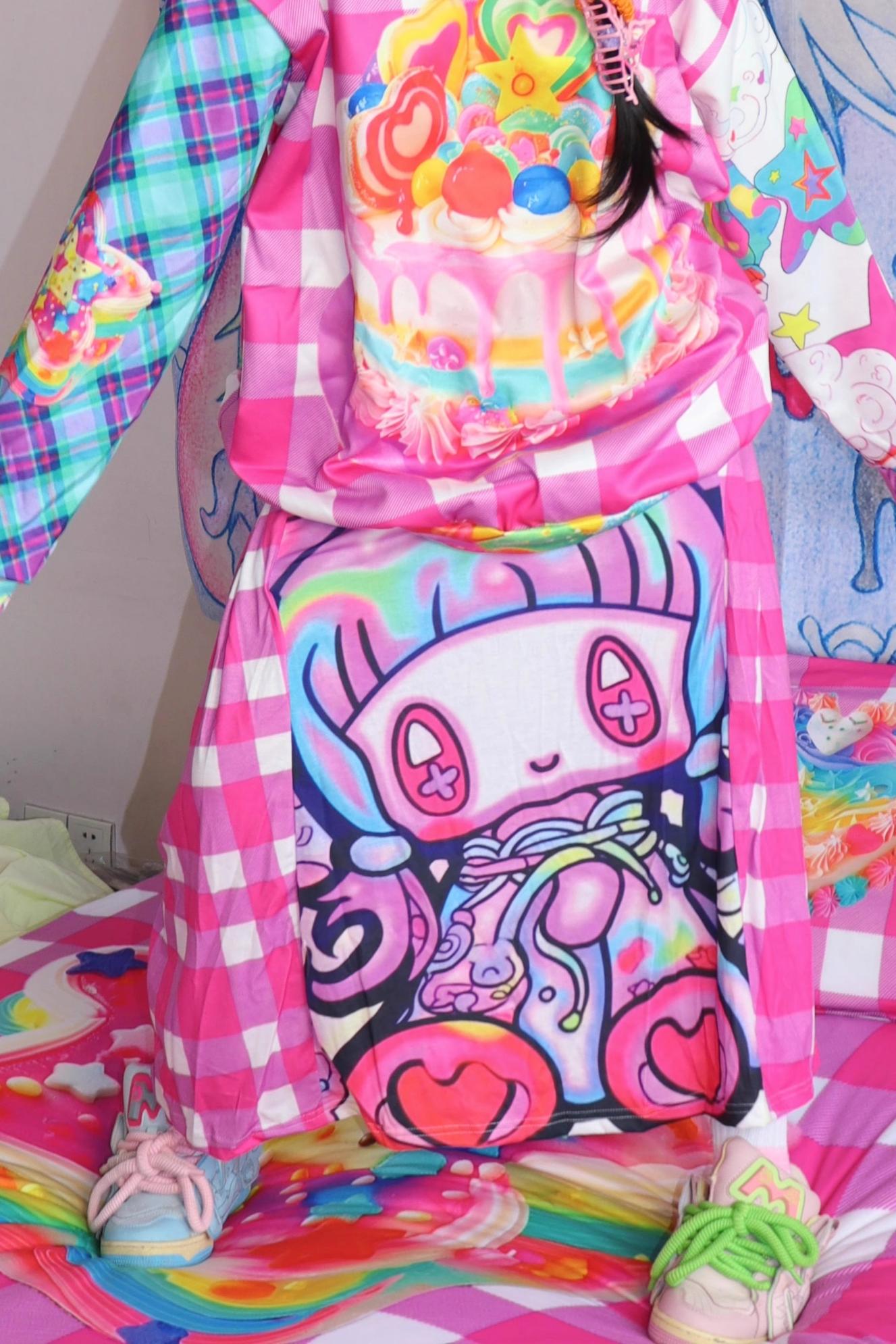 Y2K Plaid Sweatshirt Top