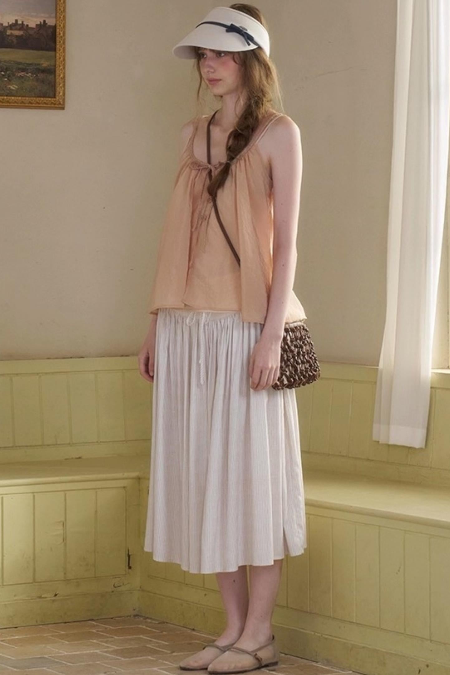 Retro Loose A-Line Stripe Skirt