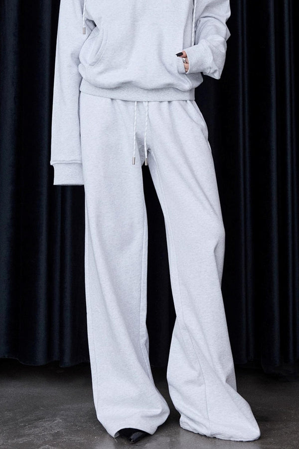 Grey Winter Pullover Sweatshirt Set-Up