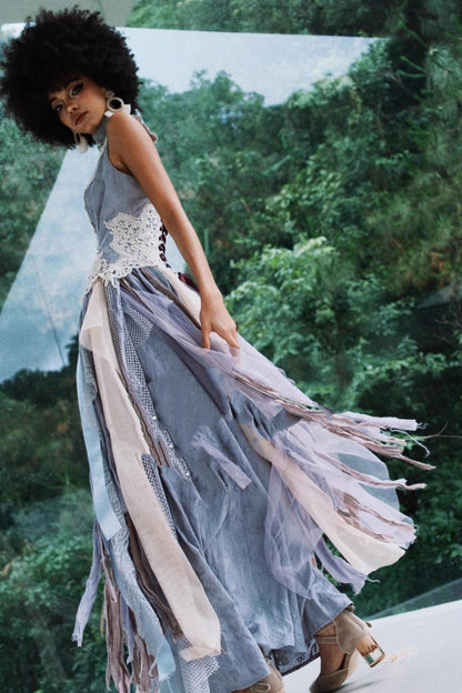 Wandering Wind Purple Dress Set-Up