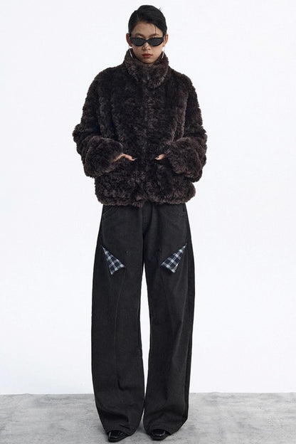 Deconstructed Matte Black Cargo Pants