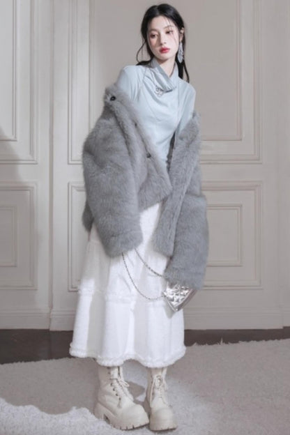 Frost Gray Blue Reversible Jacket