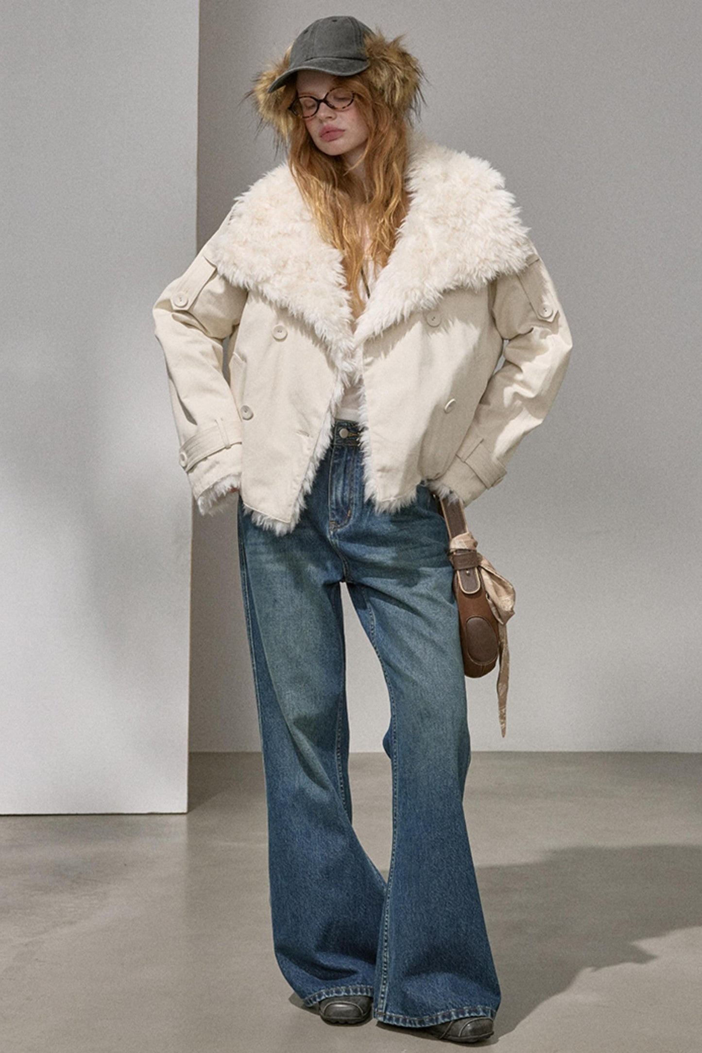 Embroidered Flared Denim Pants