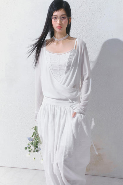 Dreamy White Lei Pod Skirt