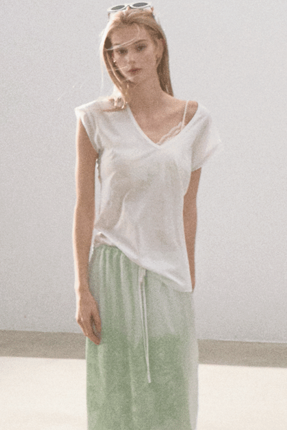 Soft Lace A-Line Skirt