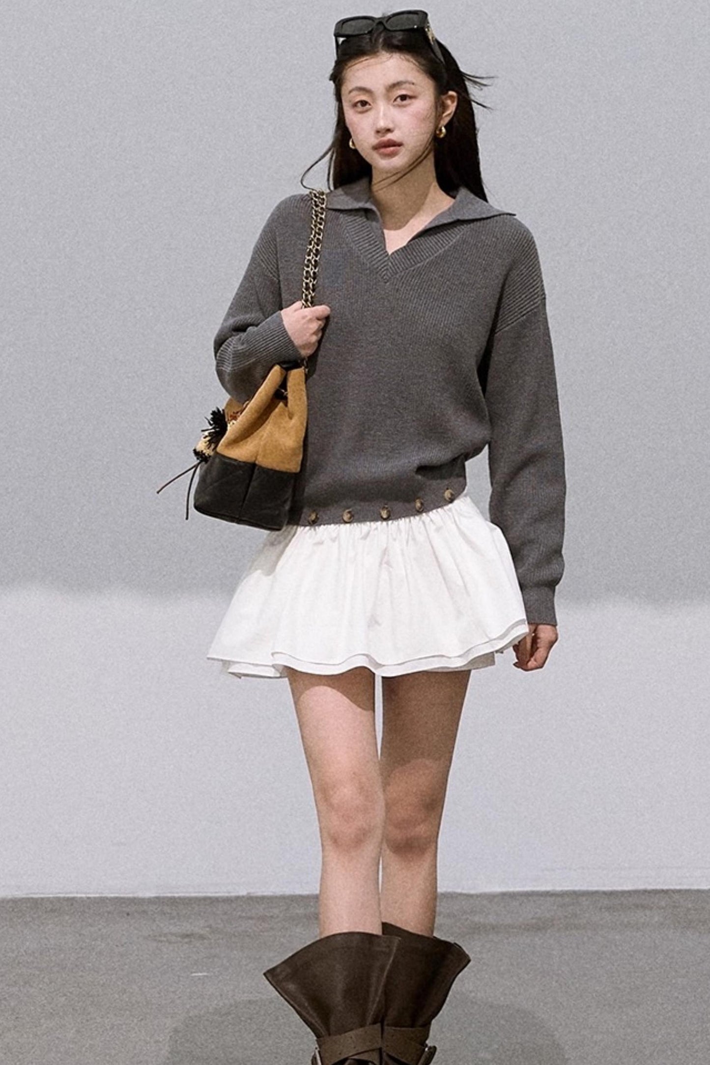 Wool V-Neck Temptation Dress