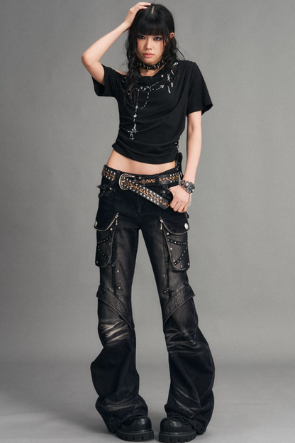Street Punk Flared Jeans