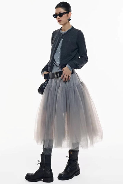Holiday Edition Smoky Gray Tulle Skirt