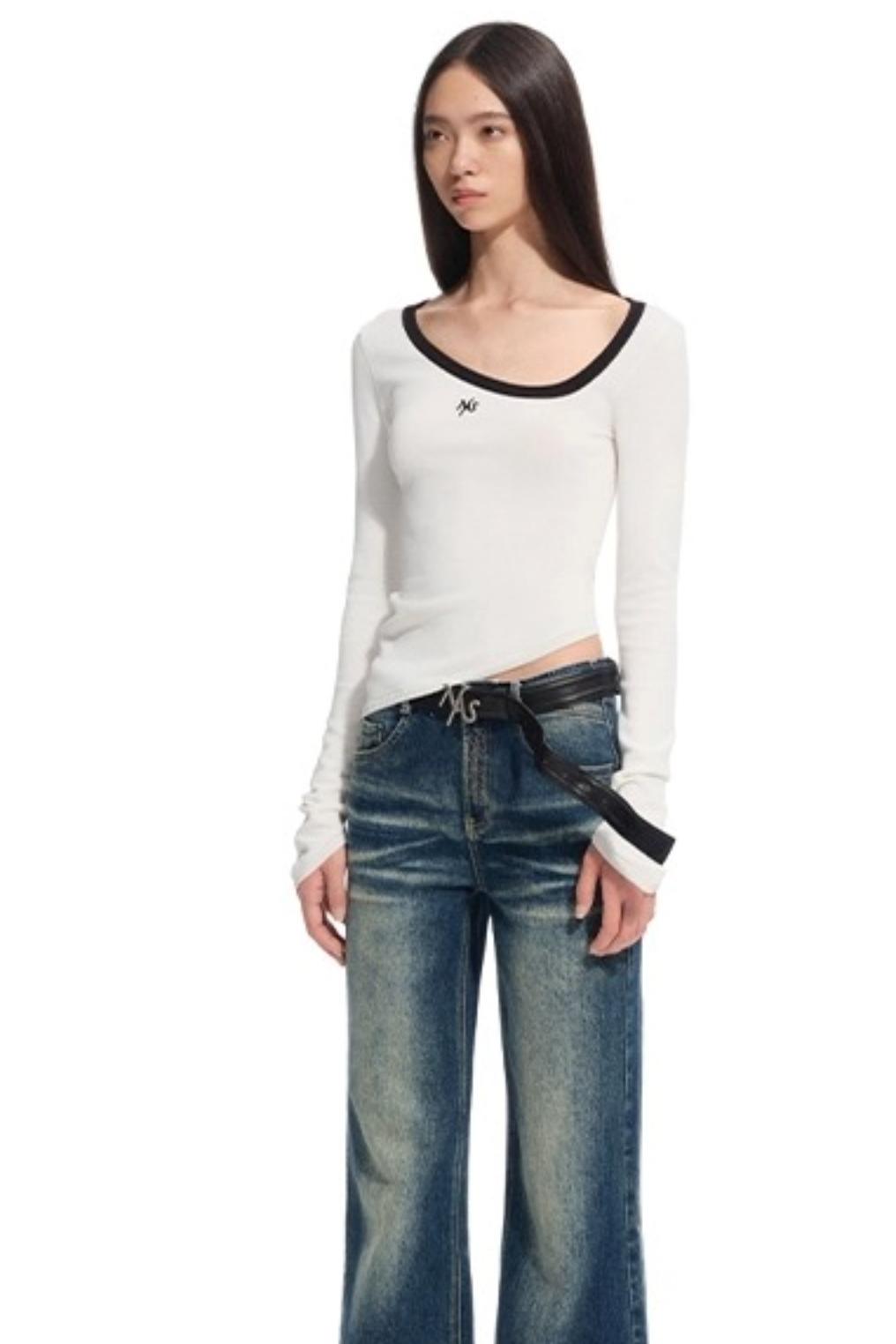 Right Knit Long-sleeved Top