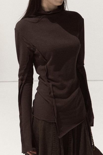 High-Elastic Knit Slim Top