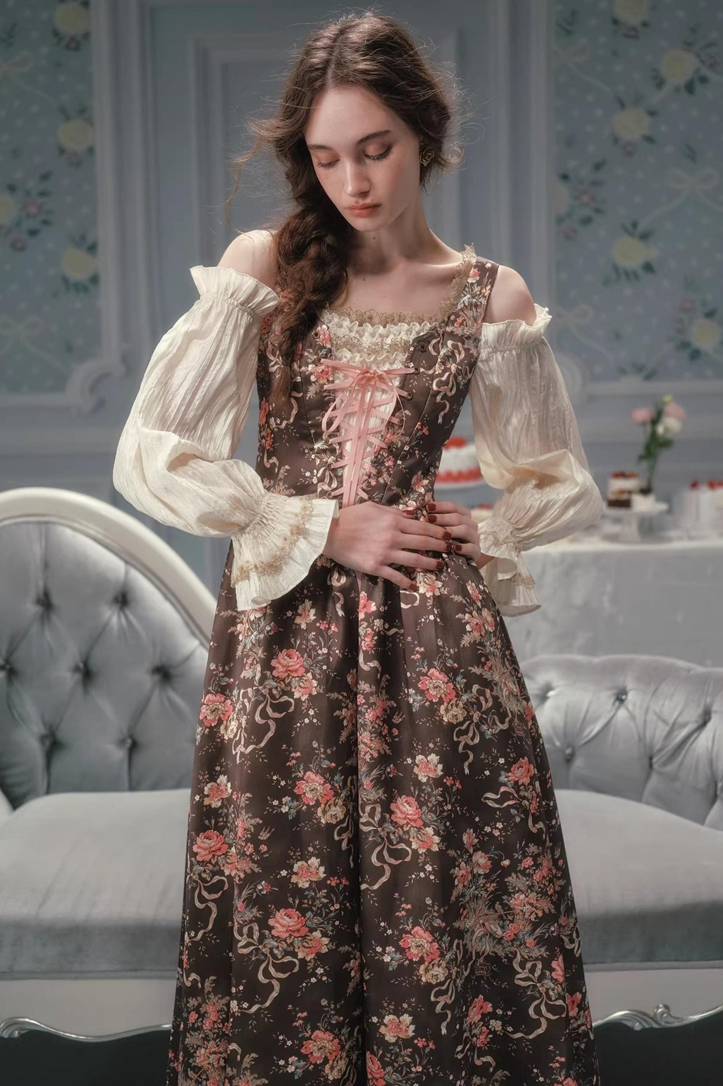 Lacemade French Floral Dress