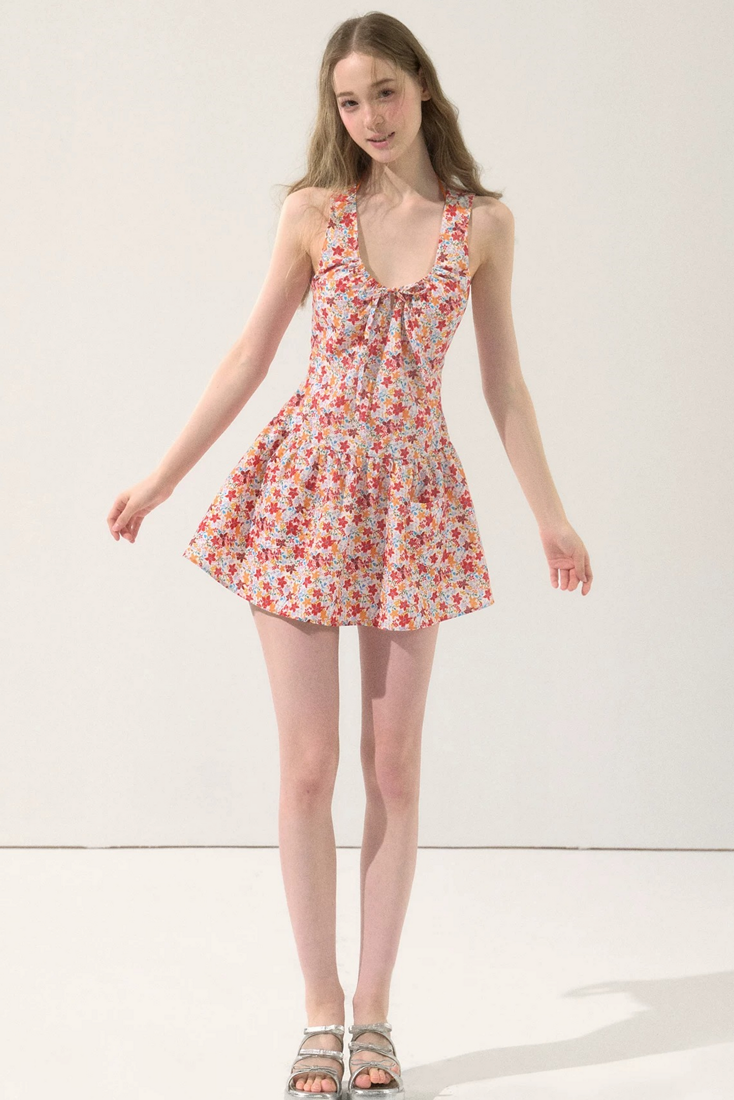 Vintage Floral A-Line Dress