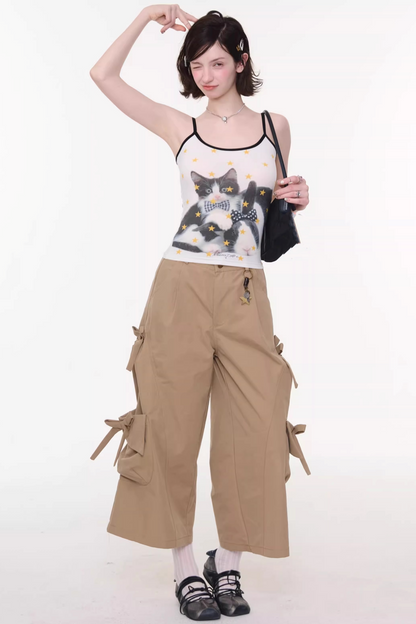 Forest Wanderer Khaki Cropped Pants
