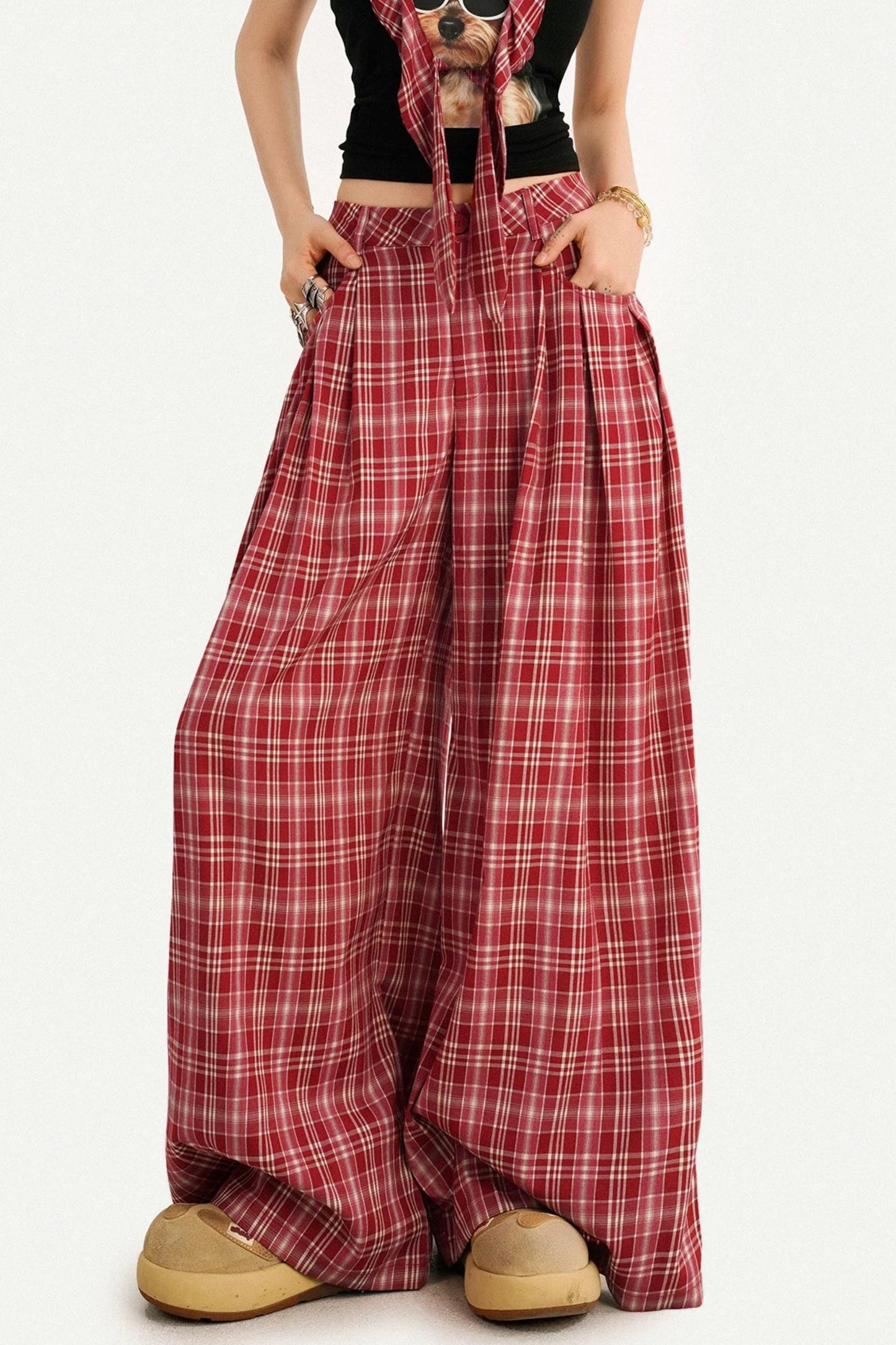 Sweet Spicy Plaid Vest Set-Up