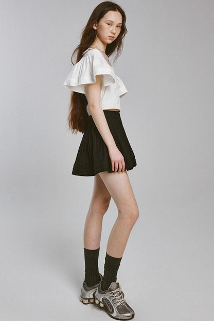 Paris Vacation Embossed Crop Top