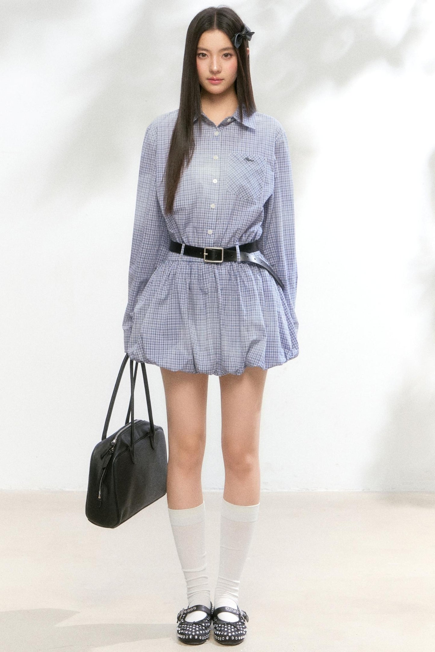 Vintage Plaid Shirt Dress