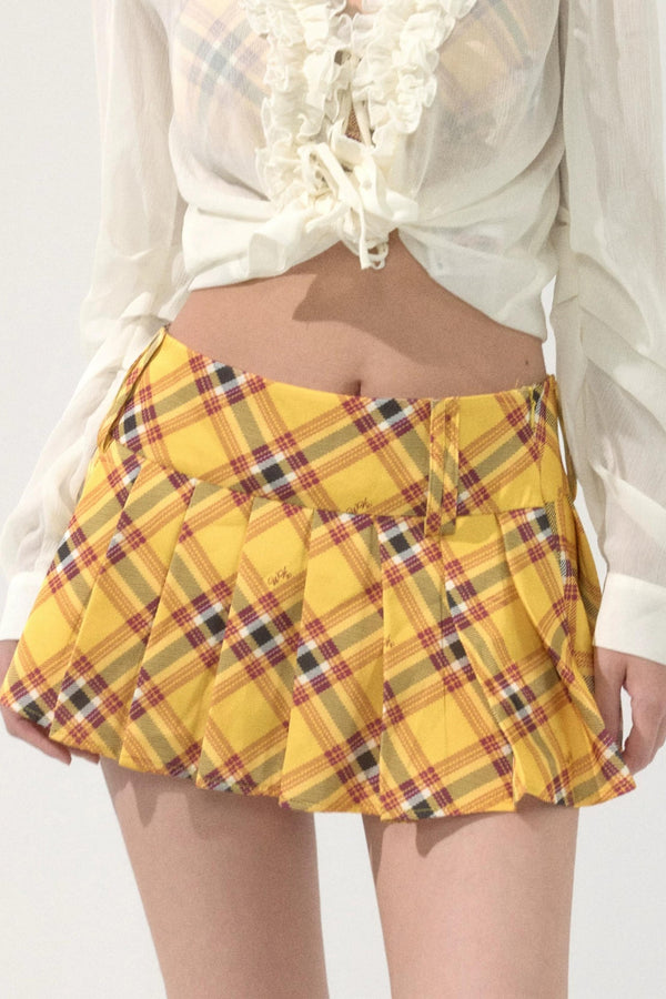 Sweet Pleated Short Skirt
