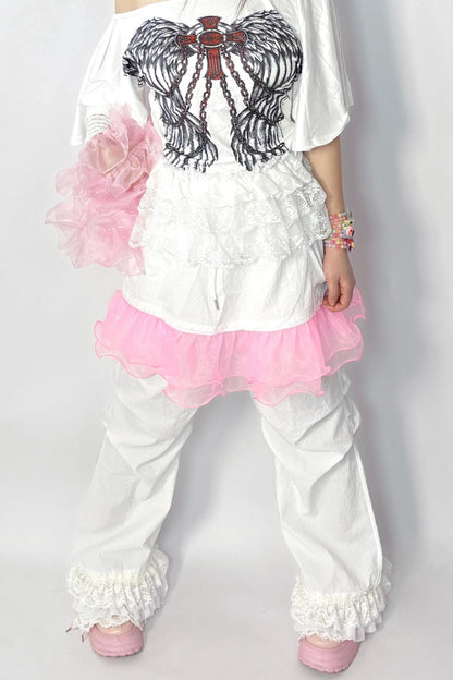 Cute Lace Wide-leg Pants