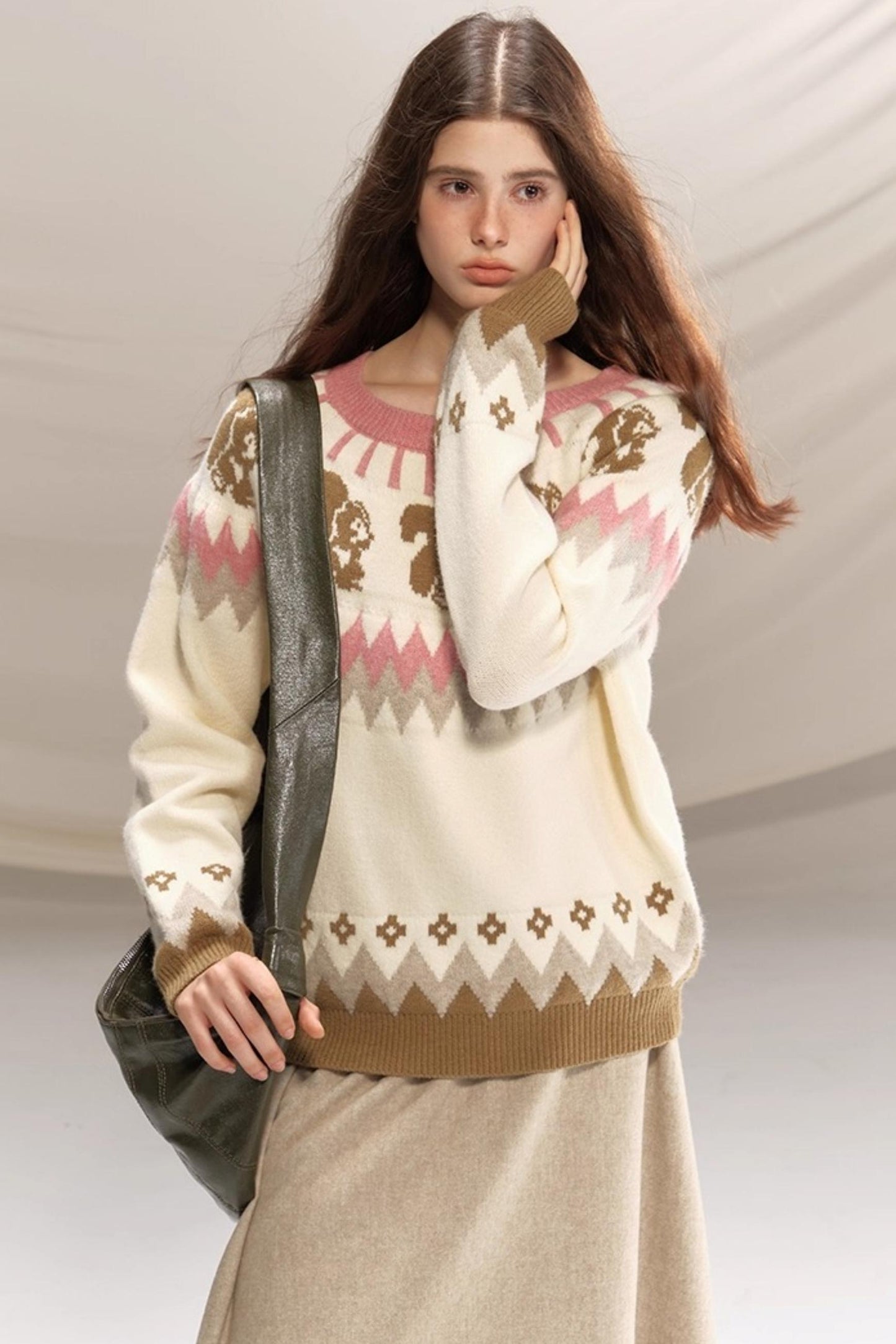 Peach Pinecone Wool Sweater
