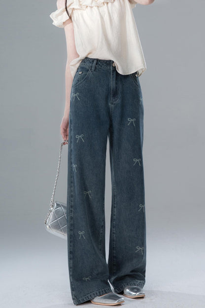 Sea Blue Bow Tie Jeans