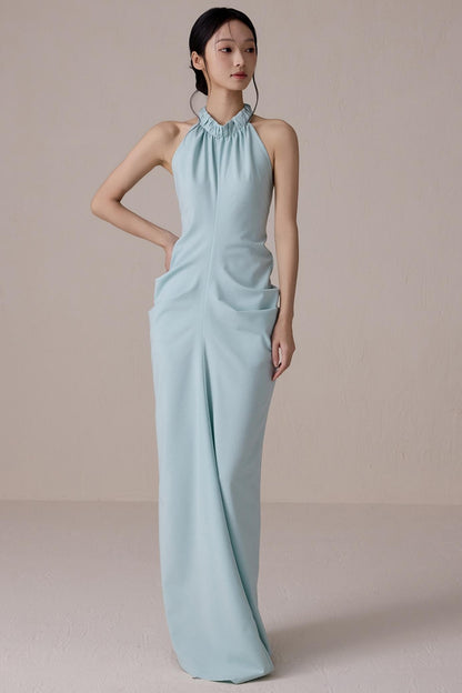 Summer Lime Backless Dress