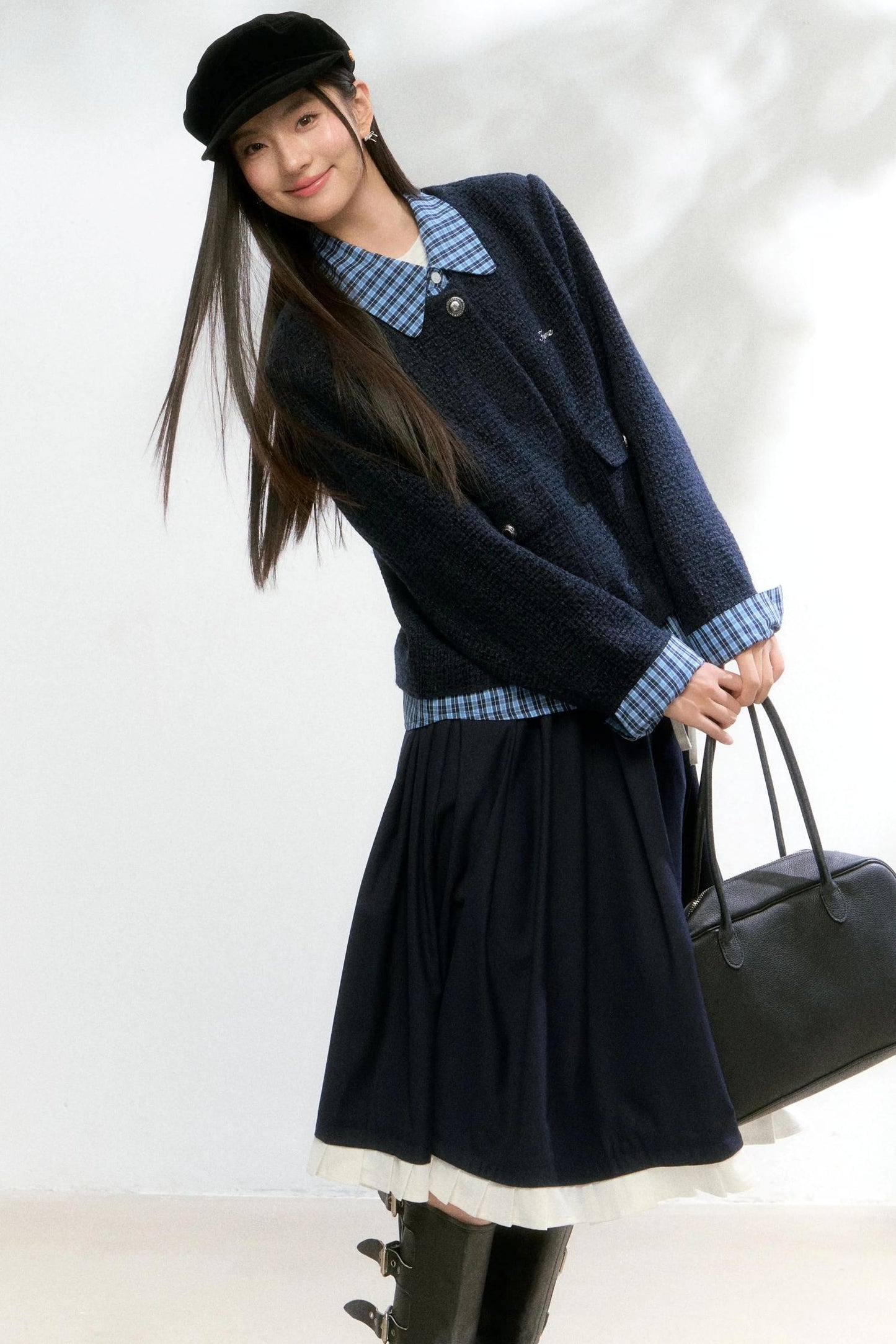 Autumn Pleated A-Line Skirt