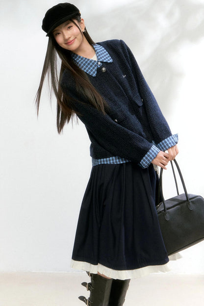 Autumn Pleated A-Line Skirt