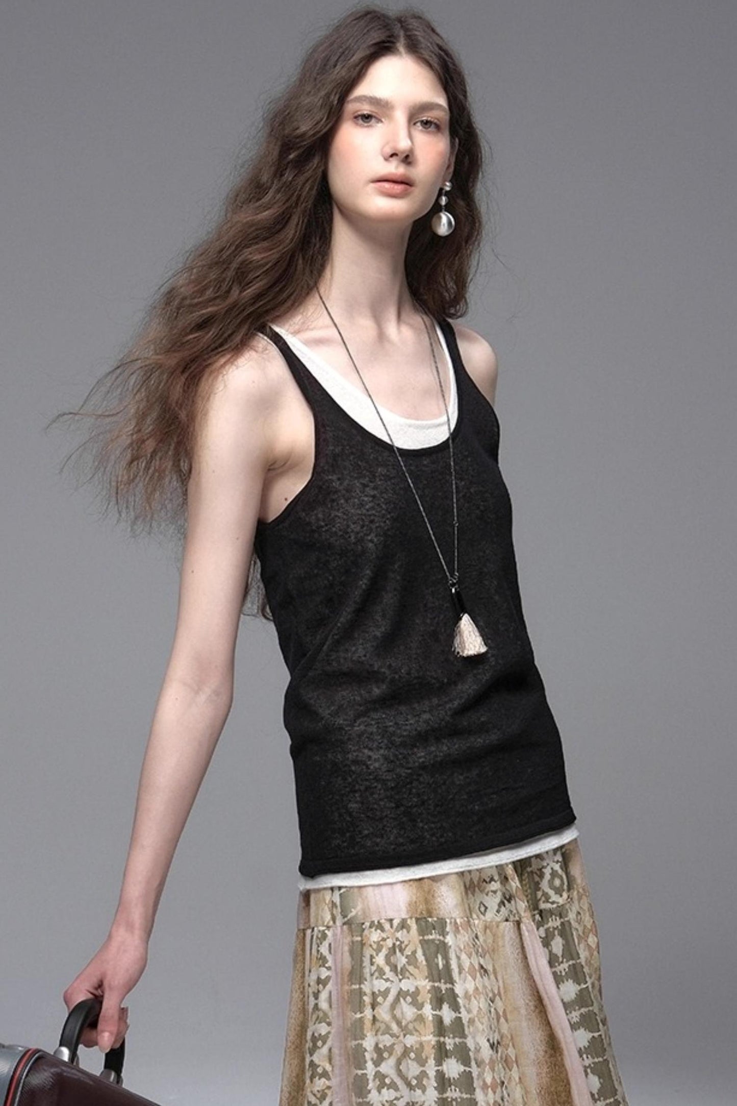 Tri-Color Linen Vest