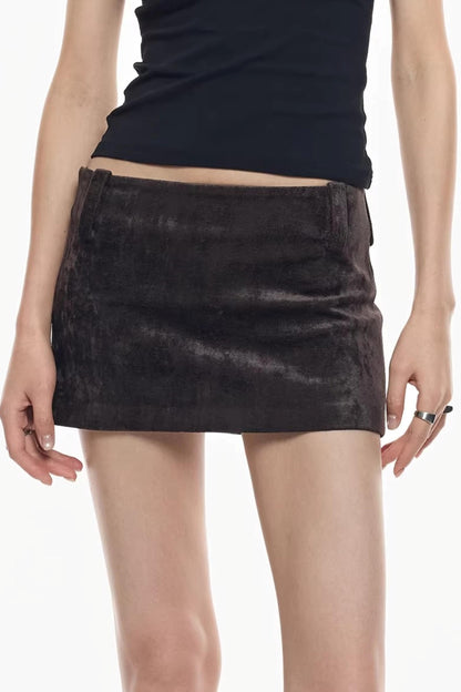 Chenille Velvet Hip Skirt