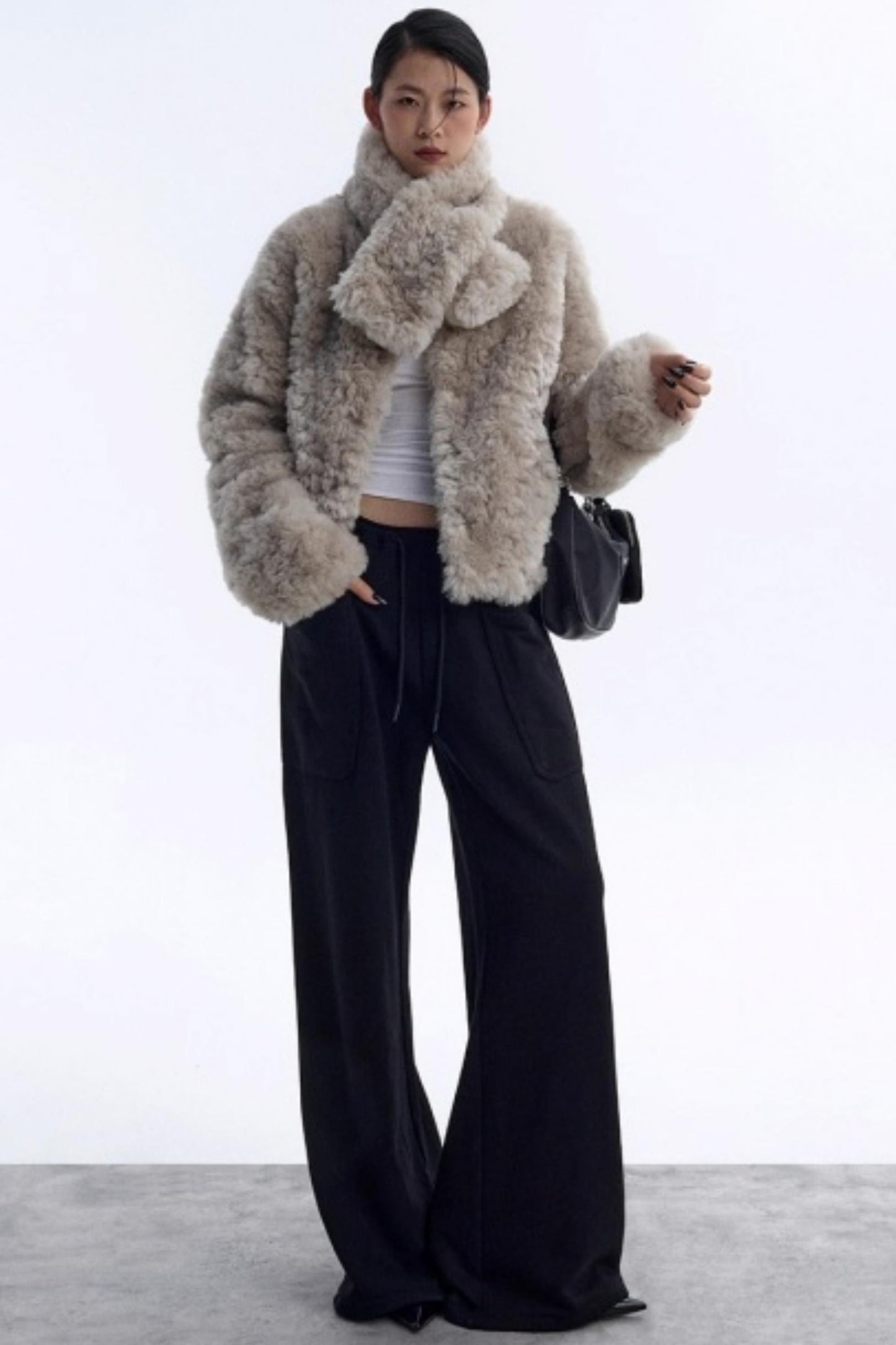 Double-Layer Black Sweatpants