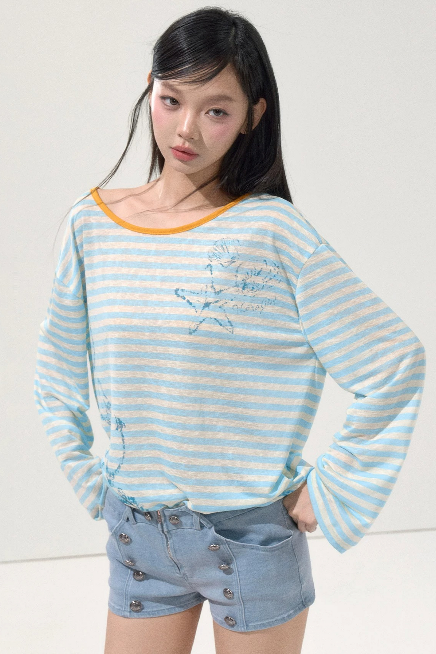 Versatile Striped Cover-Up Top