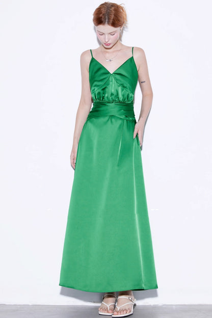 Green Vintage Resort Dress