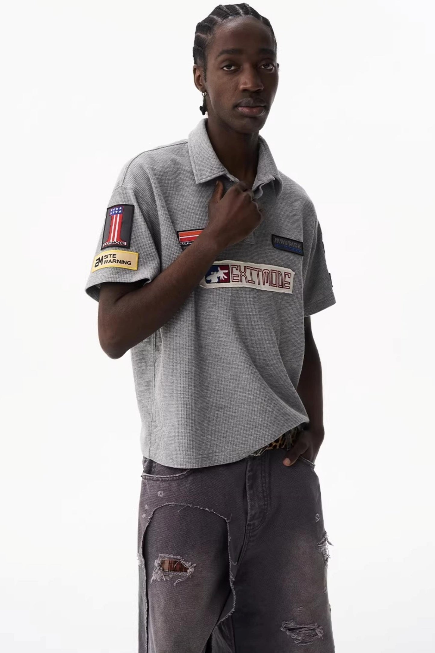 Exitmode Badge Short-Sleeve Polo Top