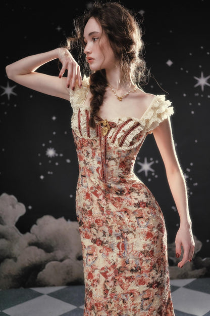 French Lace Floral Dress Set-Up