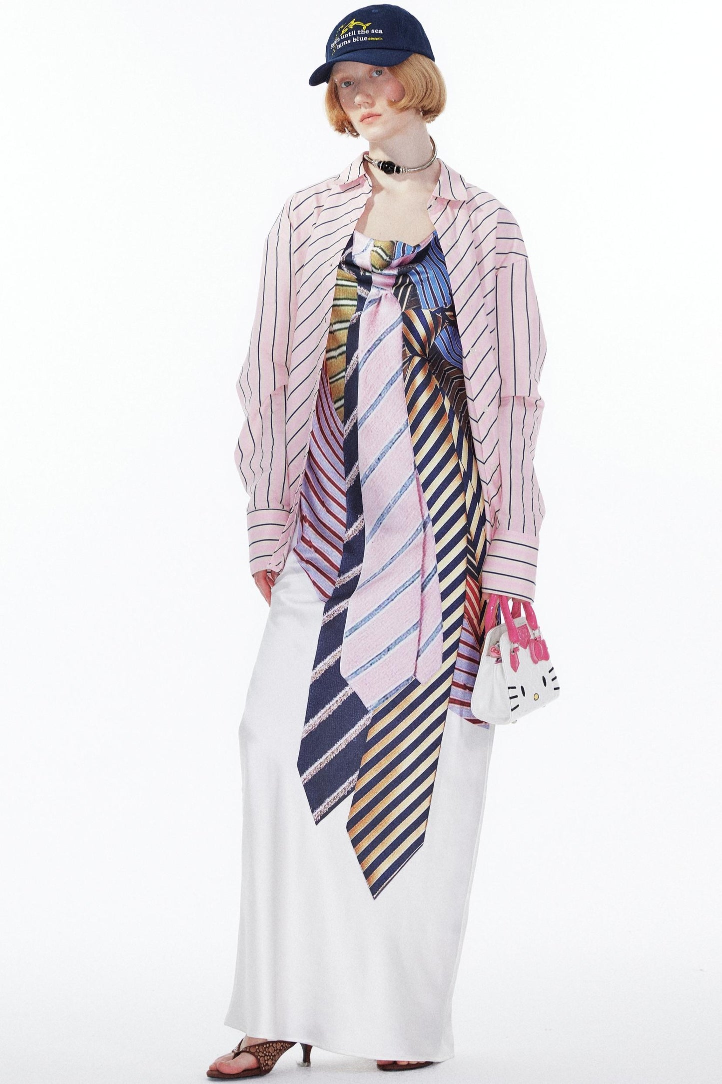 Printed Halter Swing Dress