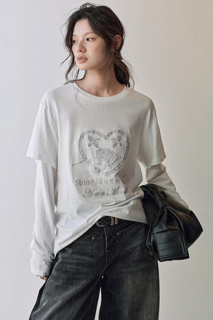 Rose Embroidery T-Shirt