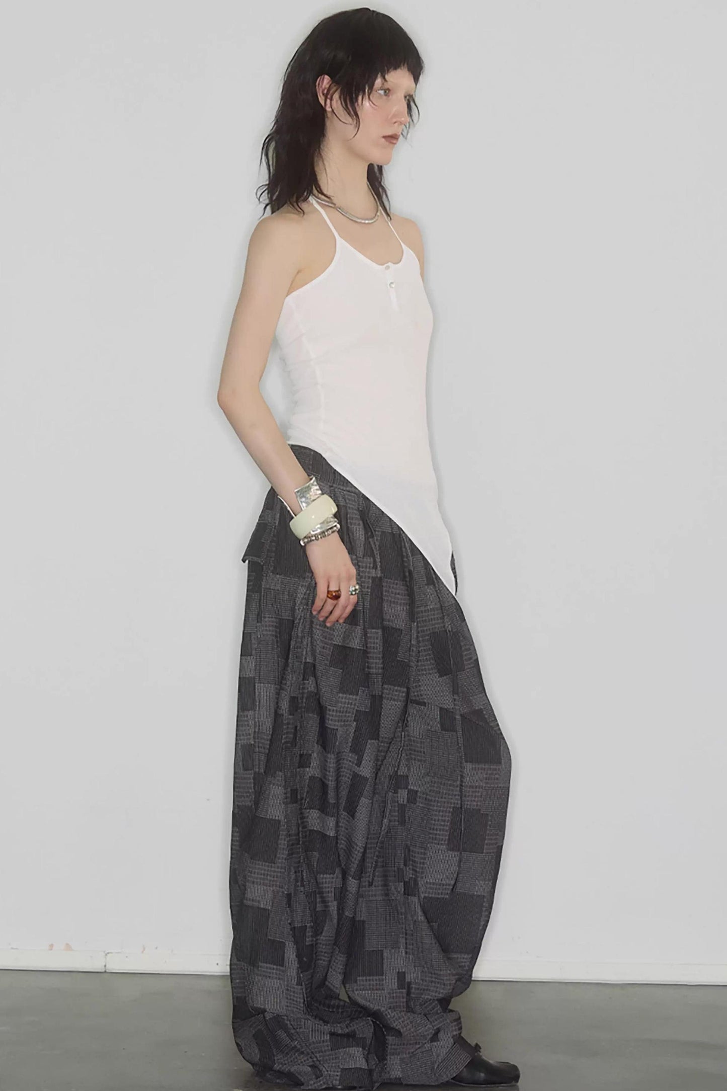 Breathable Layered Halter Neck Top