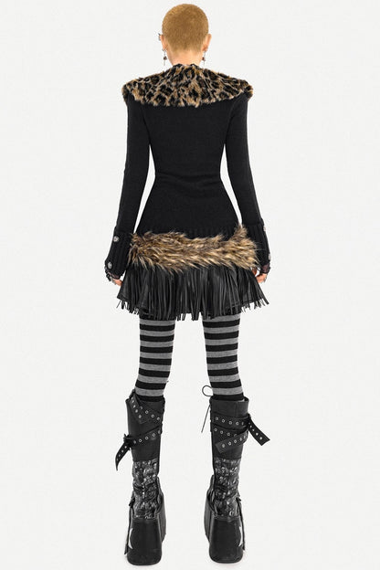 Leopard Print Knit Cardigan