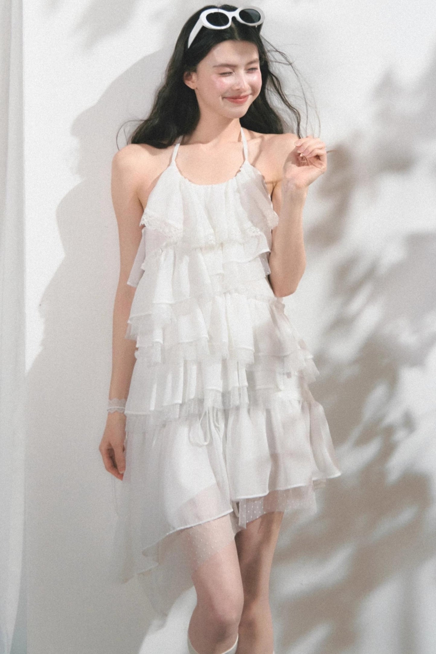 Summer Mesh Slip Dress With Skirt Set-Up