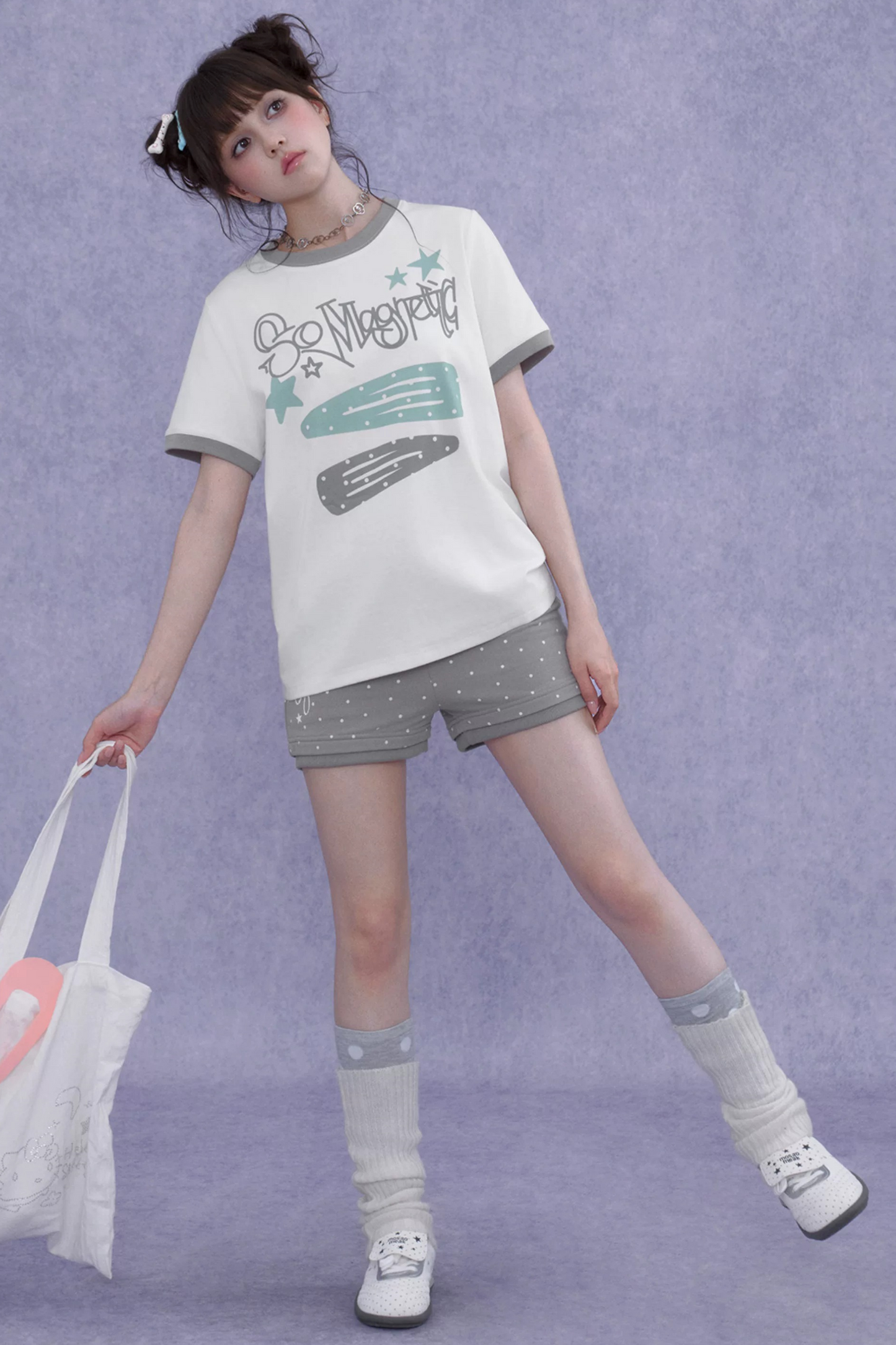Sweet Cool Print T-Shirt Shorts Set-Up