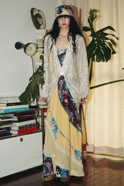 Jacquard Sunshade Cardigan