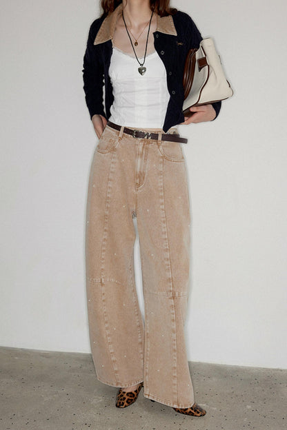 Letter Embroidered Knit Cardigan