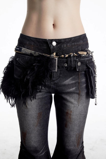 Patchwork Fur Waist Chain