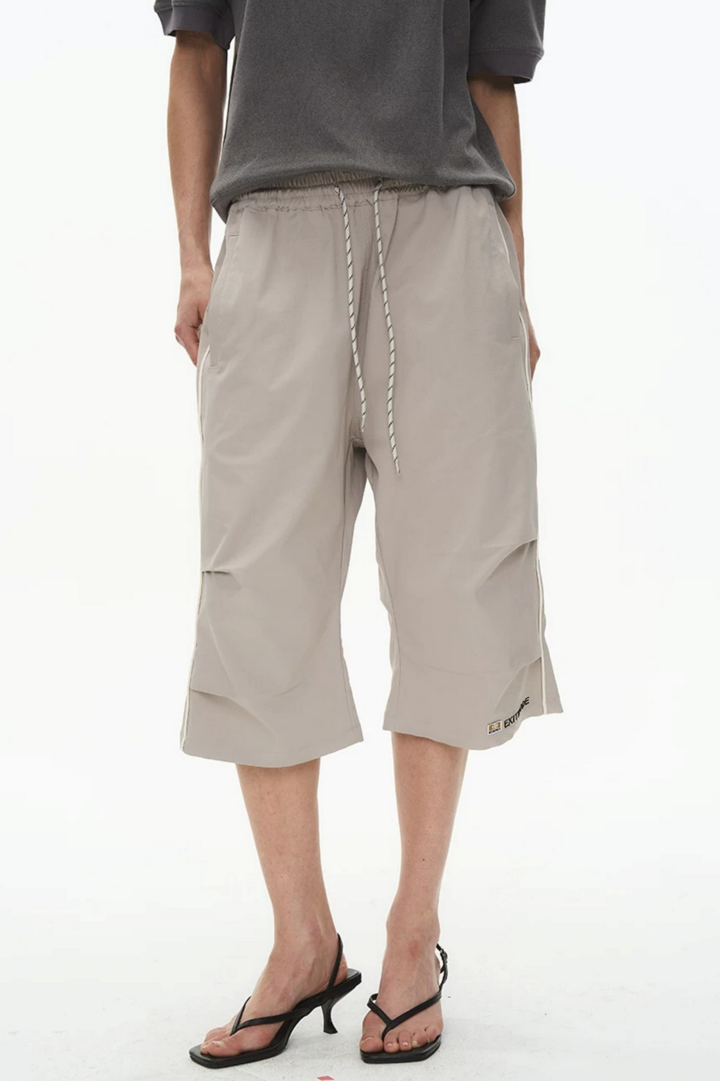 Retro Pleated Cargo Shorts