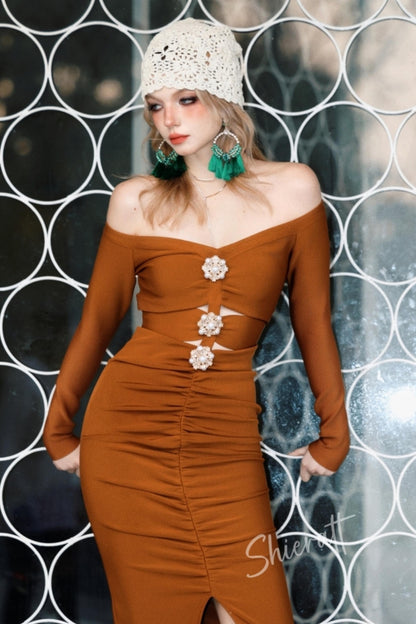 City Rhinestone Knit Dress