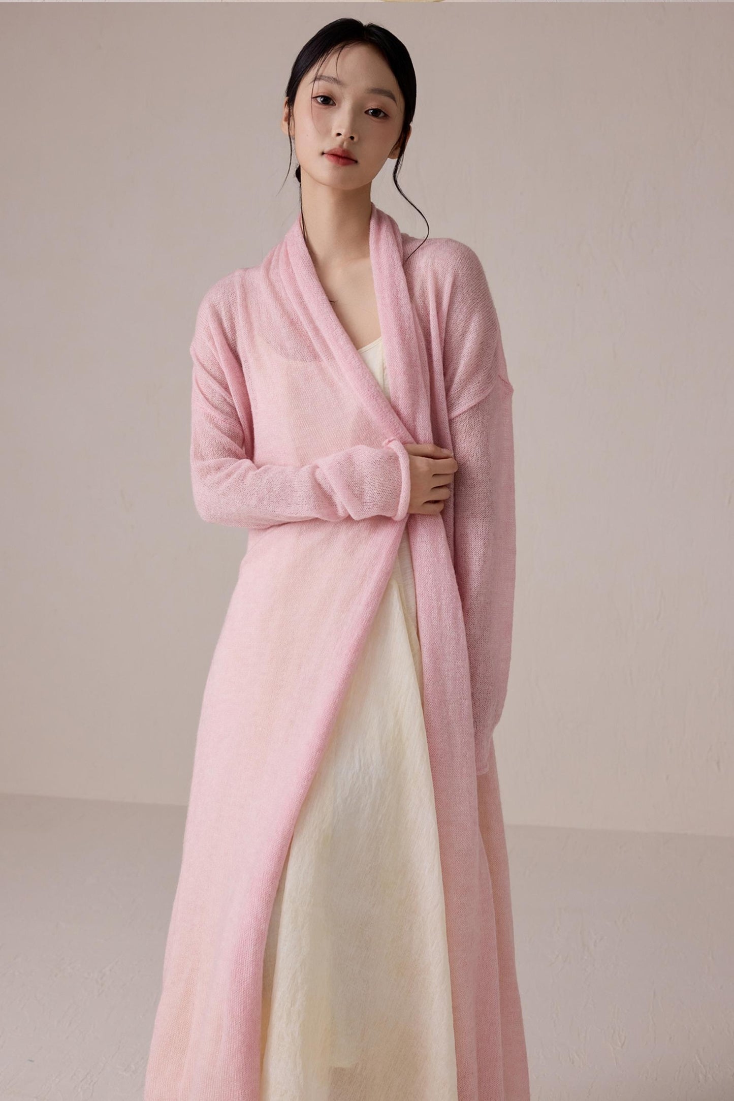 Pink Mohair Cardigan