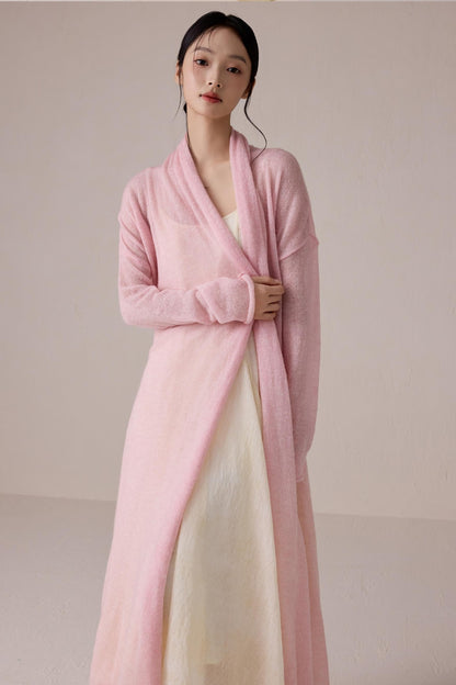 Pink Mohair Cardigan