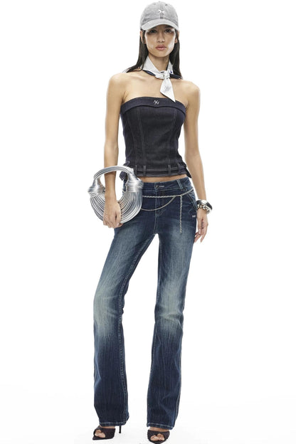 Wanderer Denim Collar Top