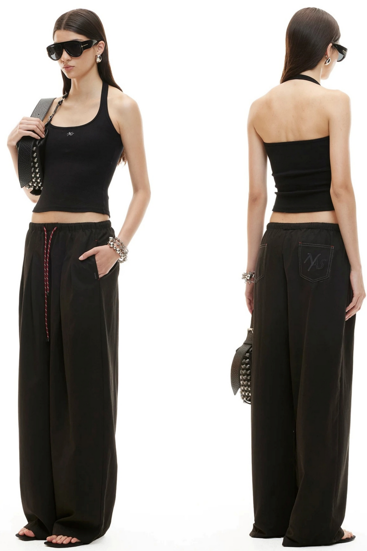Silky Tencel Pleated Pants